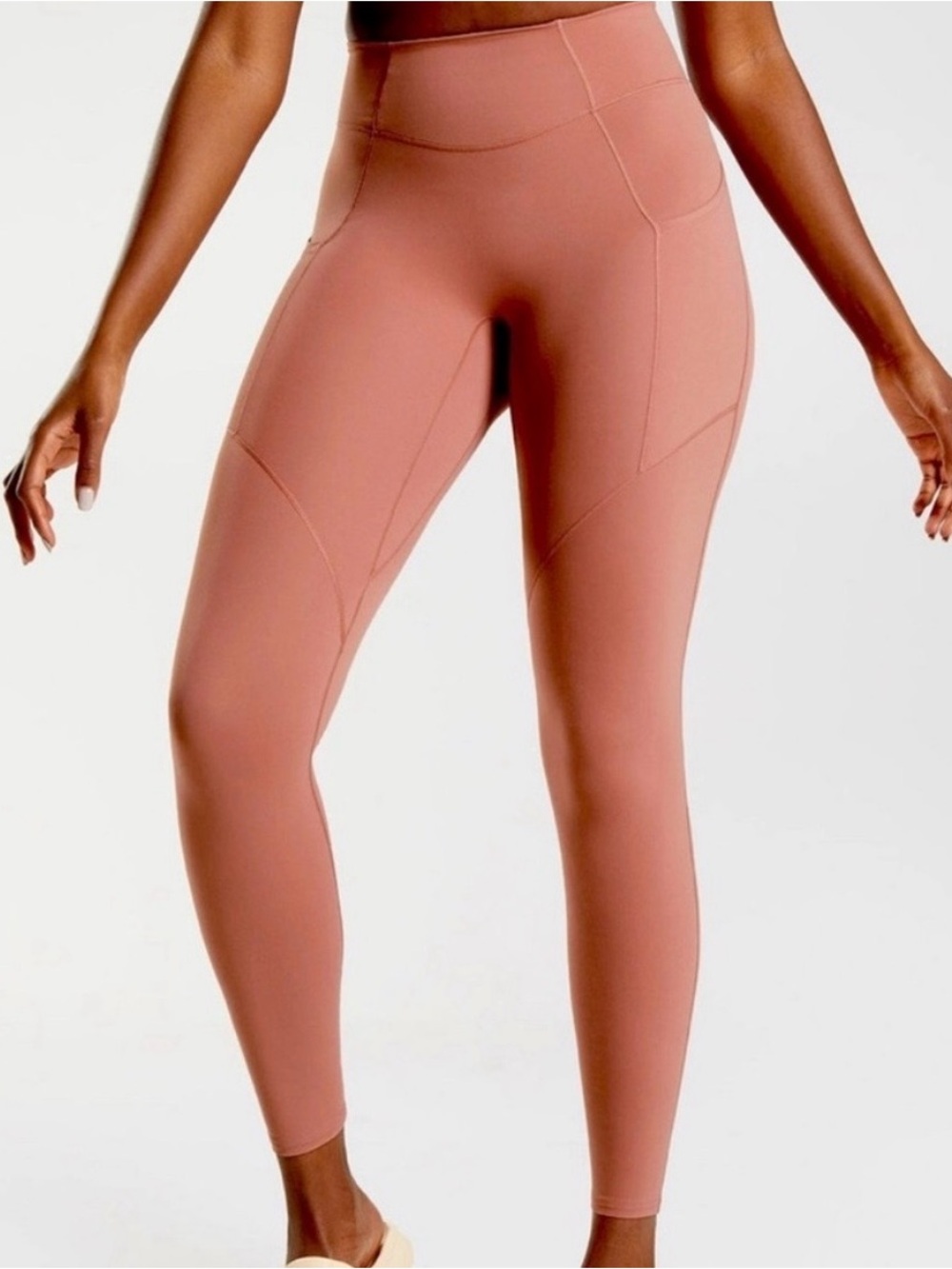 Whitney Simmons x Gymshark High-Rise Seam Leggings in Mauve Pink